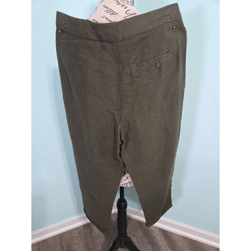 Aritzia Wilfred Allant Cropped Linen Pants High Waist Rolled Cuff 4 new with tag